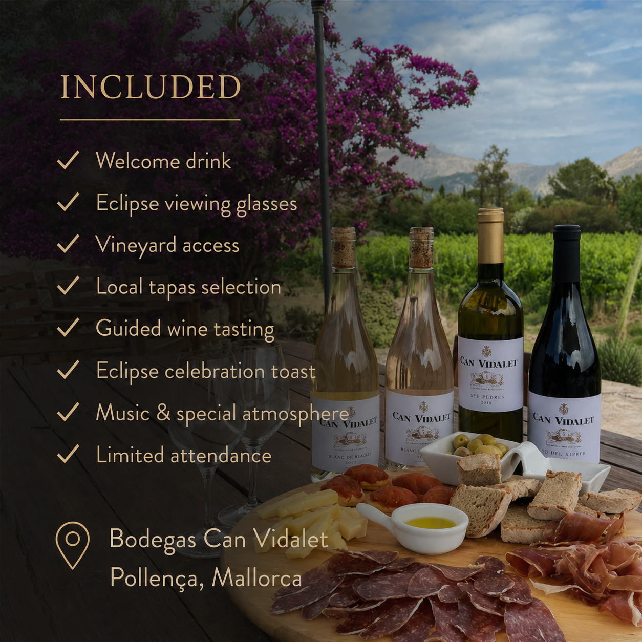 Eclipse in the Vineyards · Mallorca · 12 August 2026
