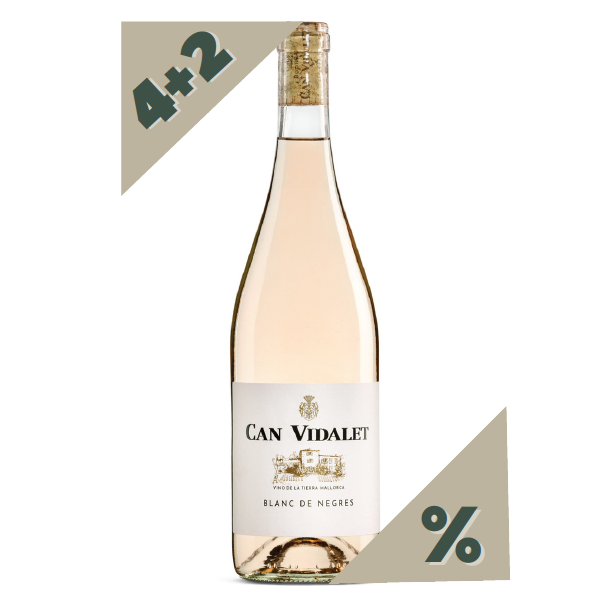 Vino Blanc de Negres 2023 de Bodegas Can Vidalet en promocion 4+2