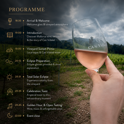 Eclipse in the Vineyards · Mallorca · 12 August 2026